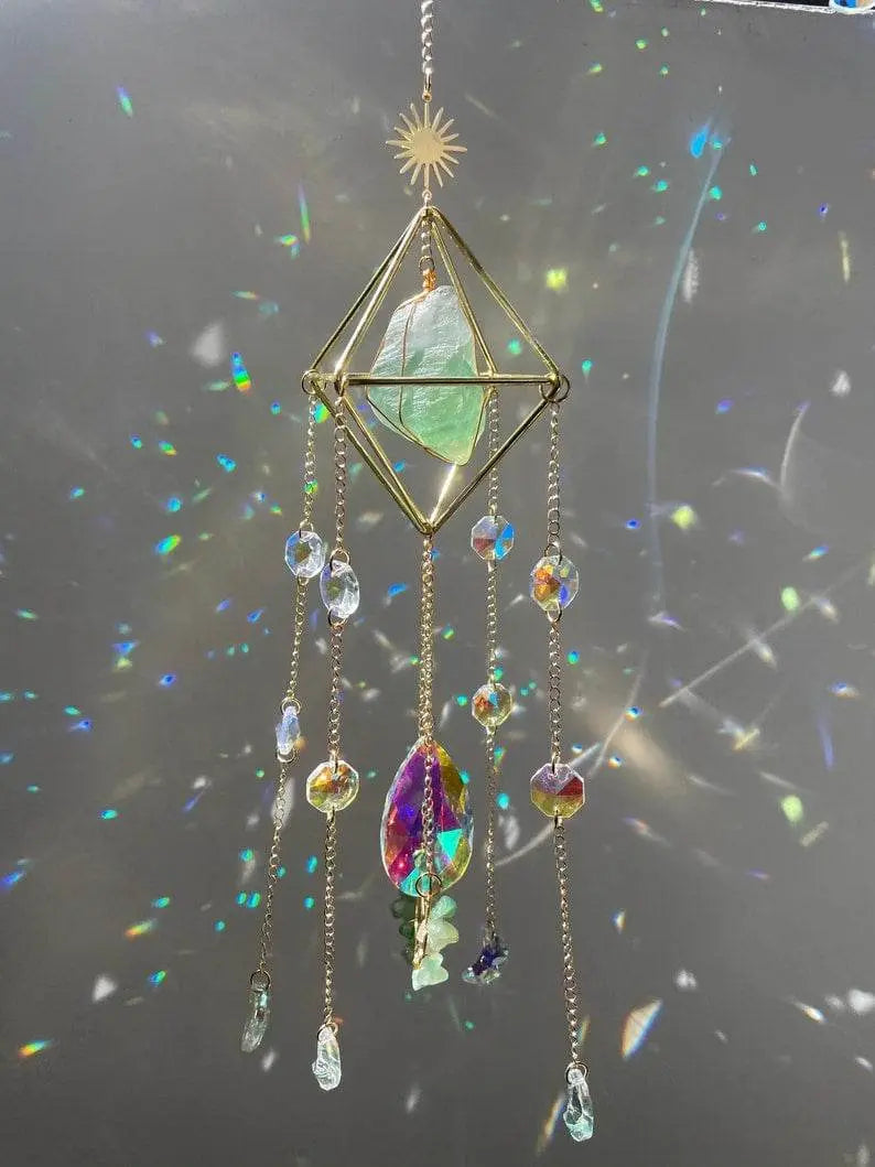 Crystal Hanging Sun Catcher Aurora Gem Prism - IVORYNN