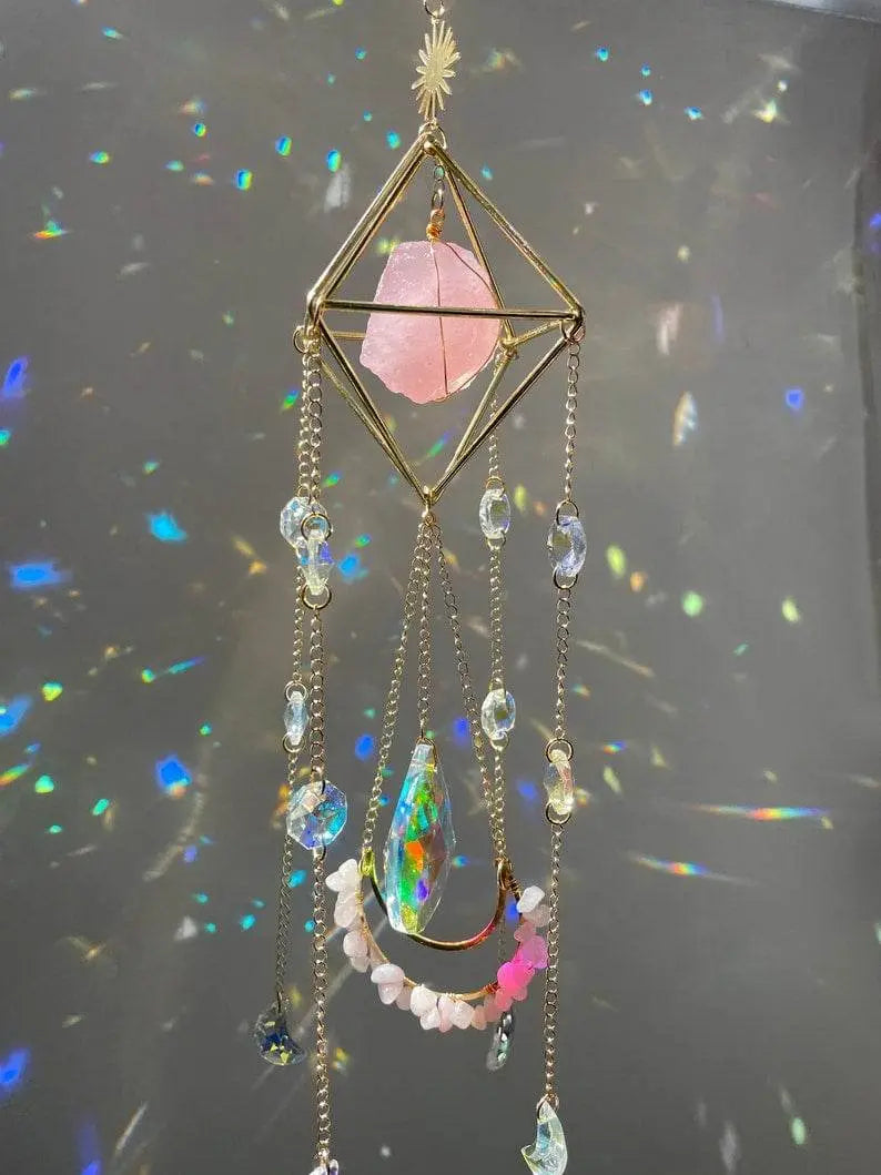 Crystal Hanging Sun Catcher Aurora Gem Prism - IVORYNN