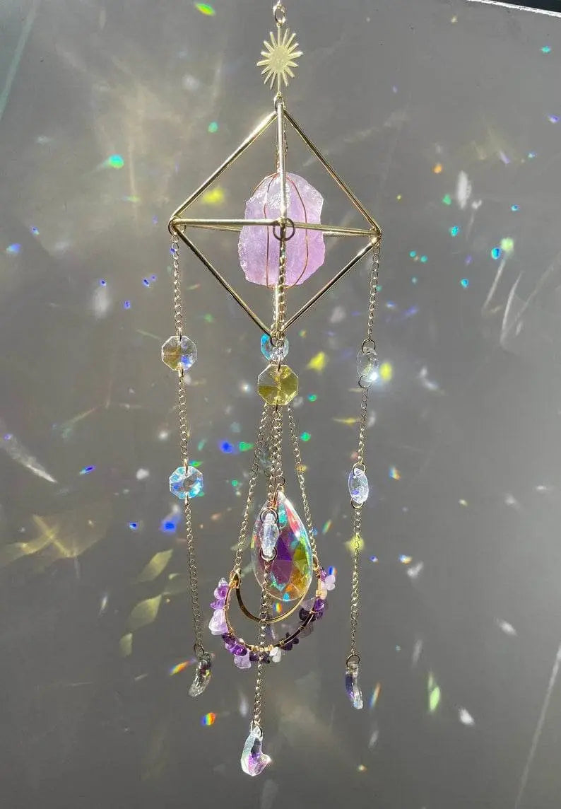 Crystal Hanging Sun Catcher Aurora Gem Prism - IVORYNN