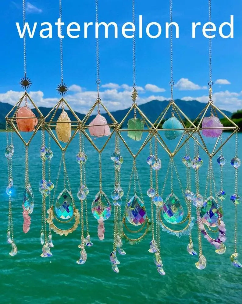 Crystal Hanging Sun Catcher Aurora Gem Prism - IVORYNN