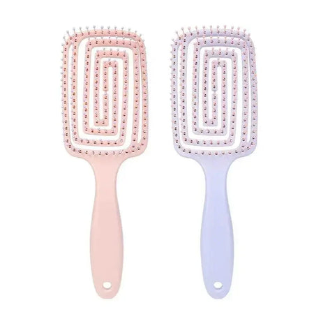 Curved Vent Massage Square Hair Brush - IVORYNN