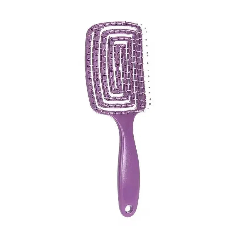 Curved Vent Massage Square Hair Brush - IVORYNN