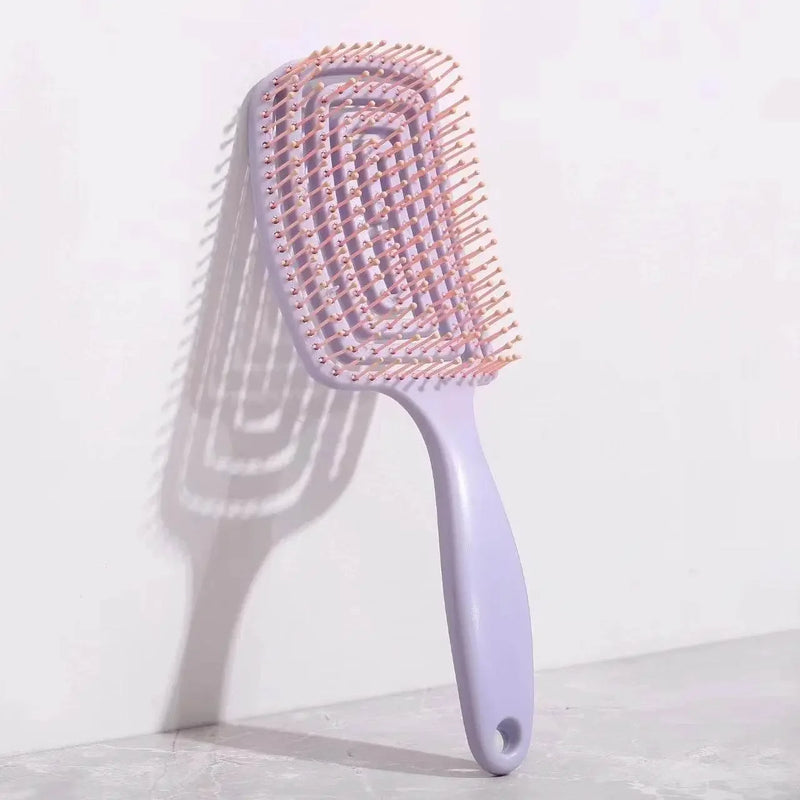 Curved Vent Massage Square Hair Brush - IVORYNN