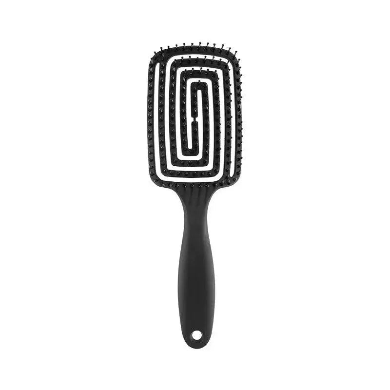 Curved Vent Massage Square Hair Brush - IVORYNN
