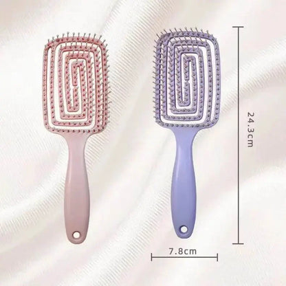 Curved Vent Massage Square Hair Brush - IVORYNN