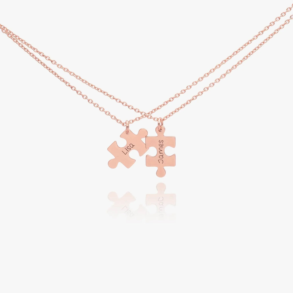 Customize Name Couble Puzzle Necklace - IVORYNN