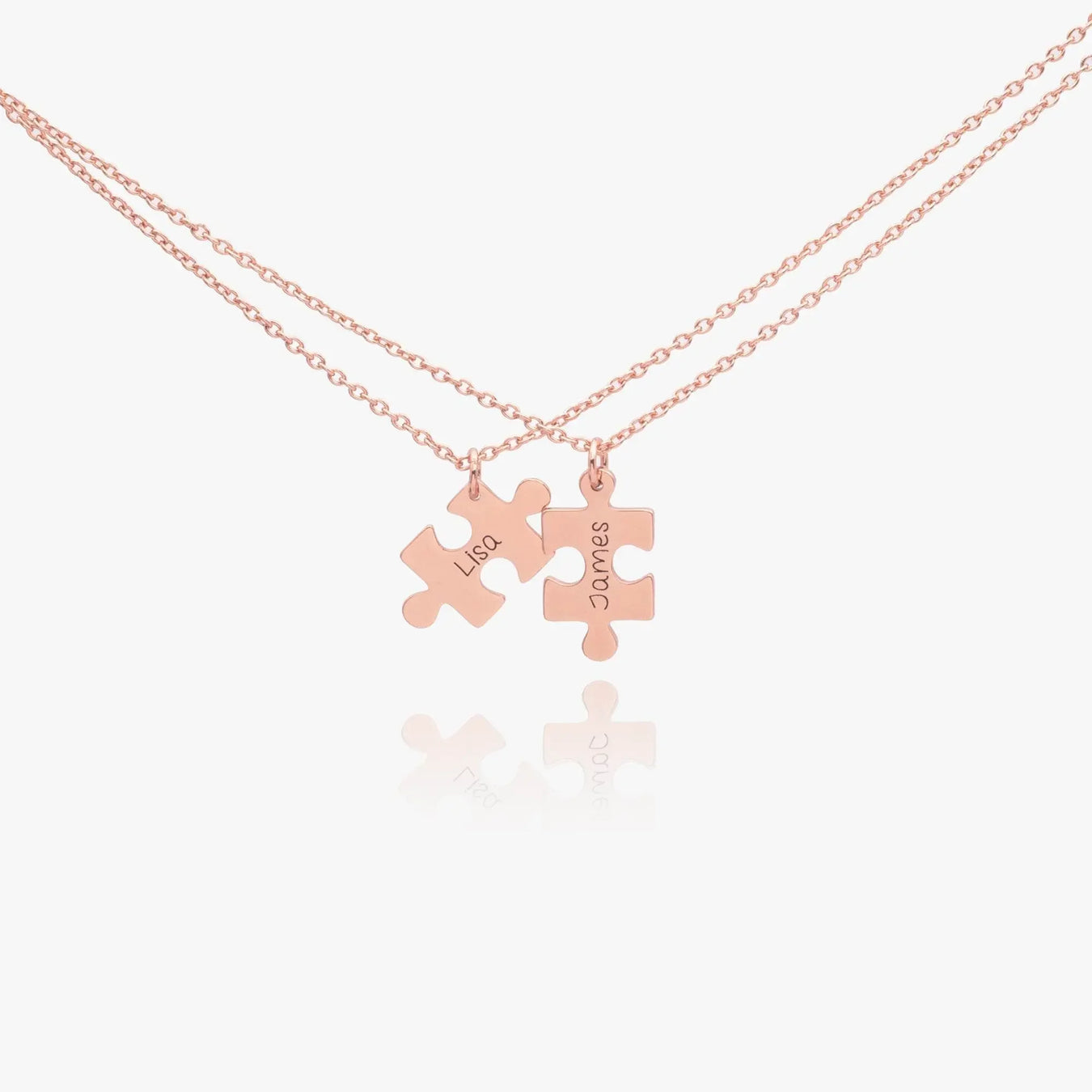 Customize Name Couble Puzzle Necklace - IVORYNN
