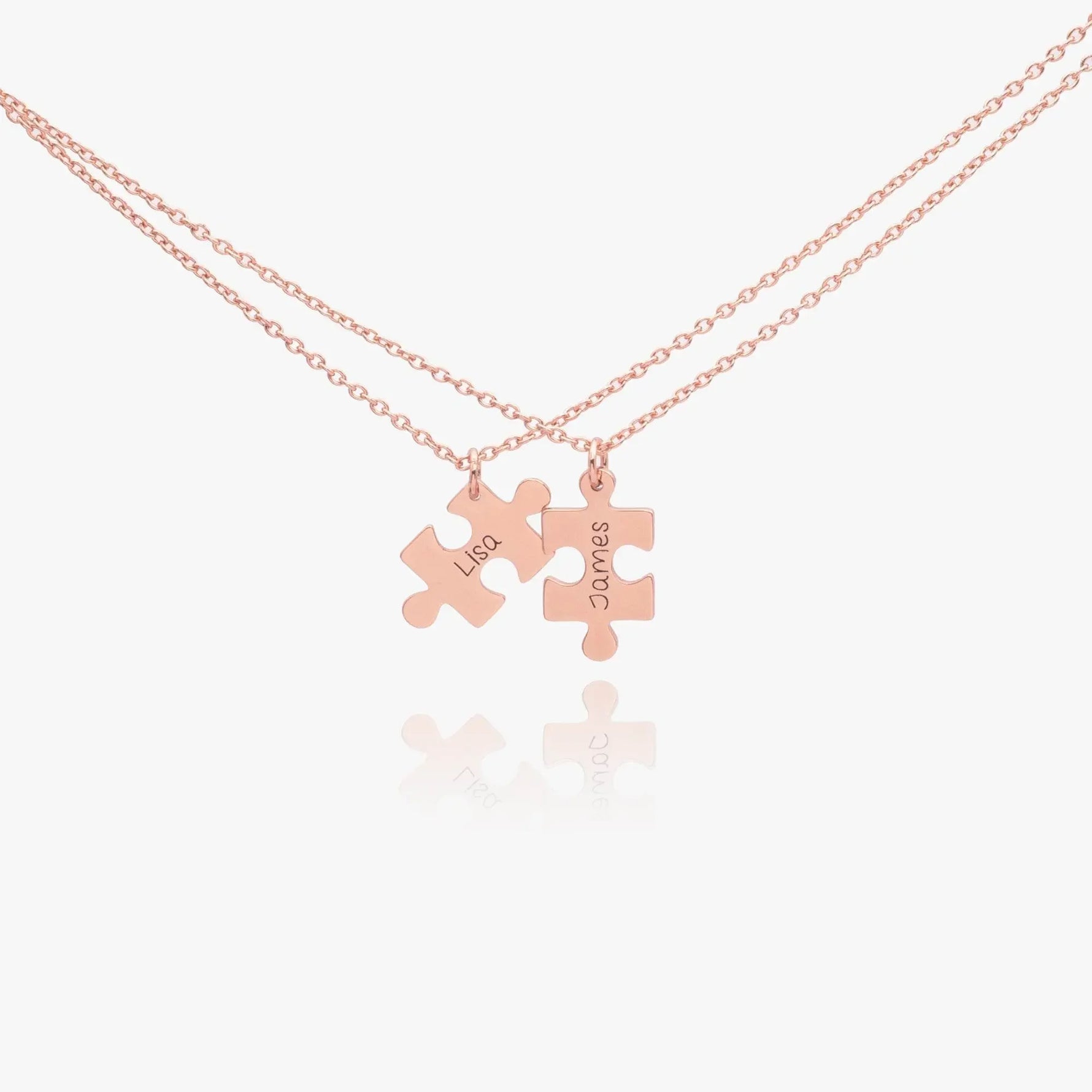 Customize Name Couble Puzzle Necklace - IVORYNN