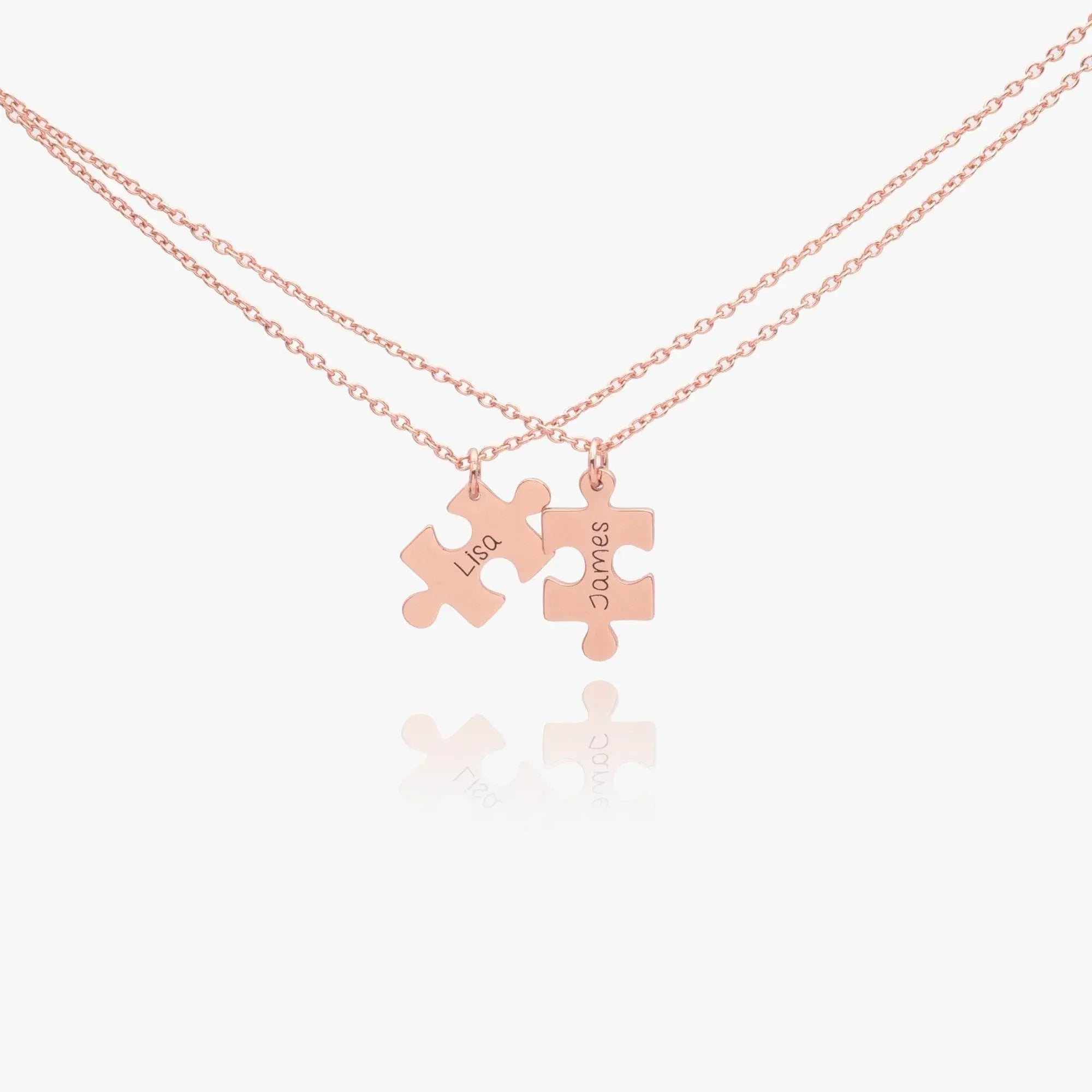 Customize Name Couble Puzzle Necklace - IVORYNN