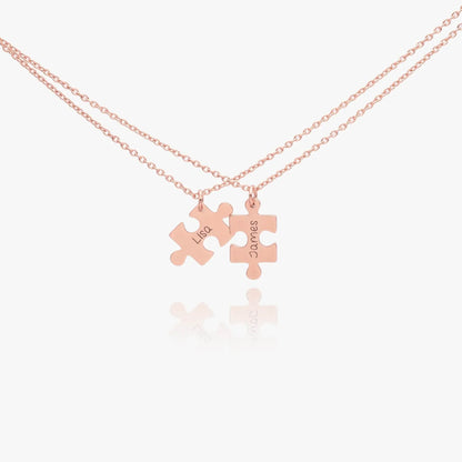 Customize Name Couble Puzzle Necklace - IVORYNN
