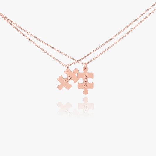 Customize Name Couble Puzzle Necklace