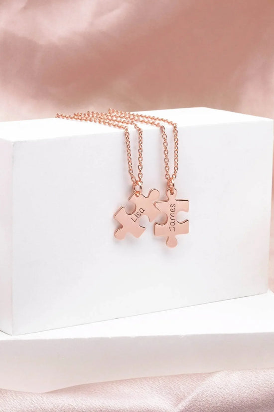 Customize Name Couble Puzzle Necklace - IVORYNN