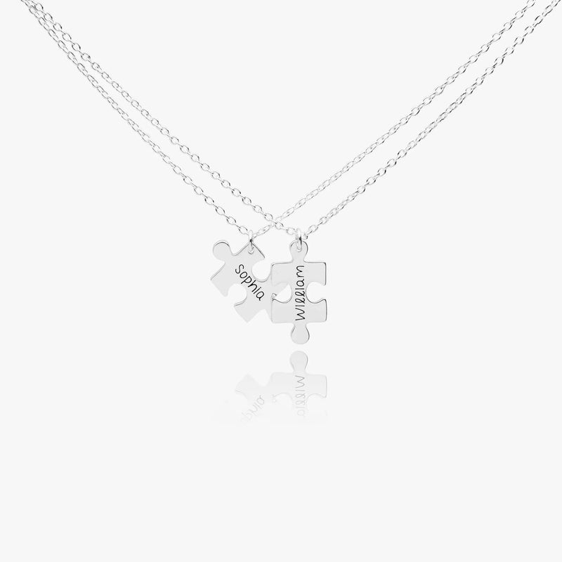 Customize Name Couble Puzzle Necklace - IVORYNN