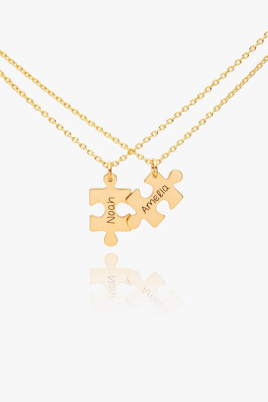 Customize Name Couble Puzzle Necklace - IVORYNN