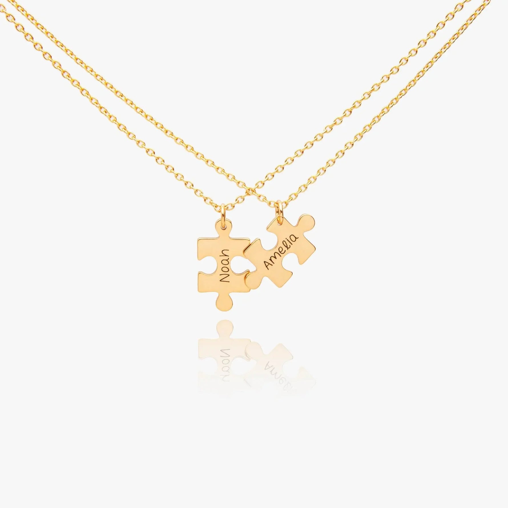 Customize Name Couble Puzzle Necklace - IVORYNN