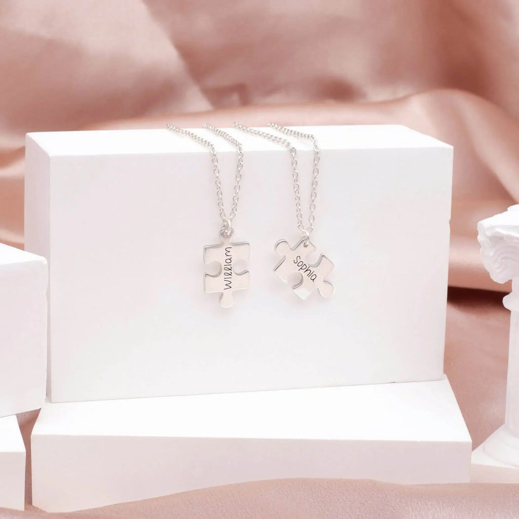 Customize Name Couble Puzzle Necklace - IVORYNN