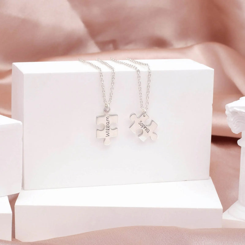 Customize Name Couble Puzzle Necklace - IVORYNN