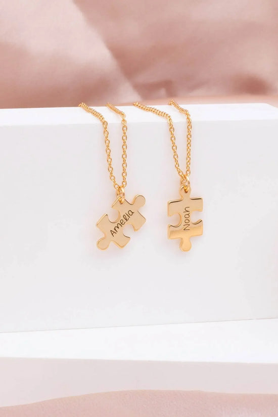 Customize Name Couble Puzzle Necklace - IVORYNN