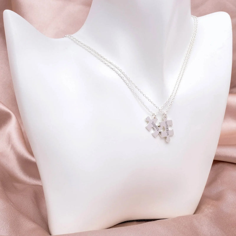 Customize Name Couble Puzzle Necklace - IVORYNN