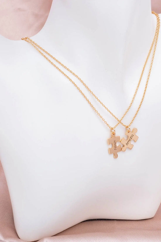 Customize Name Couble Puzzle Necklace - IVORYNN