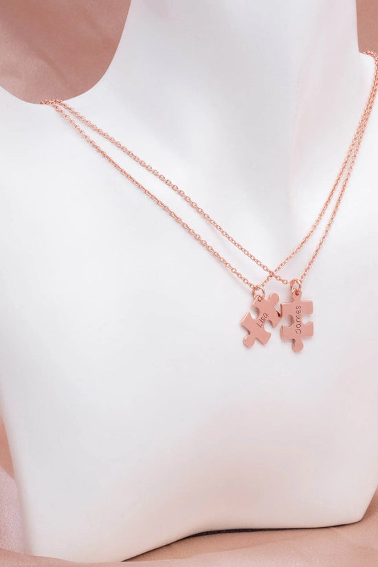 Customize Name Couble Puzzle Necklace - IVORYNN