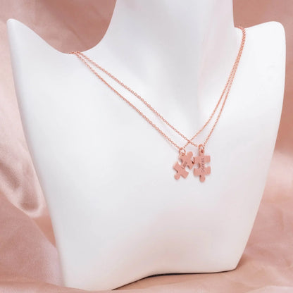 Customize Name Couble Puzzle Necklace - IVORYNN