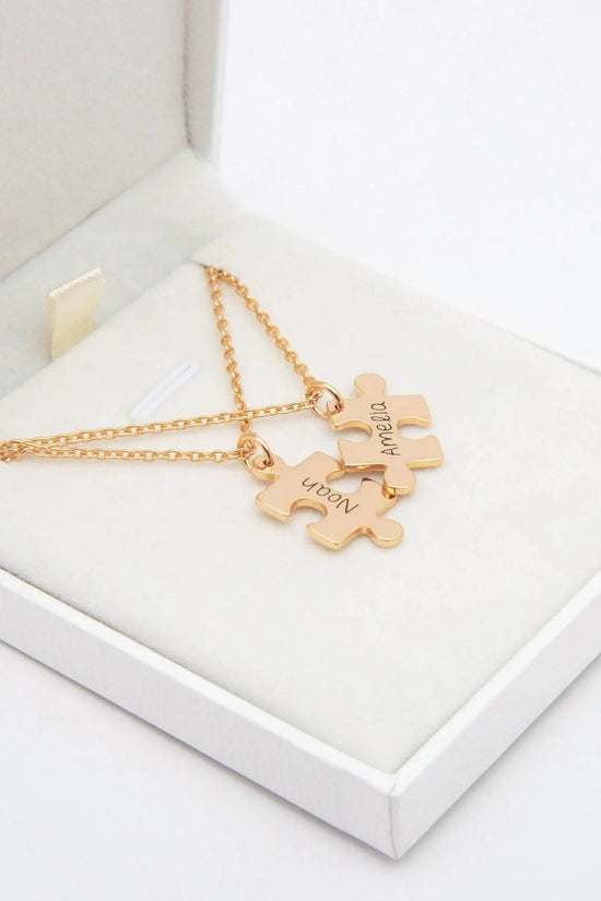 Customize Name Couble Puzzle Necklace - IVORYNN