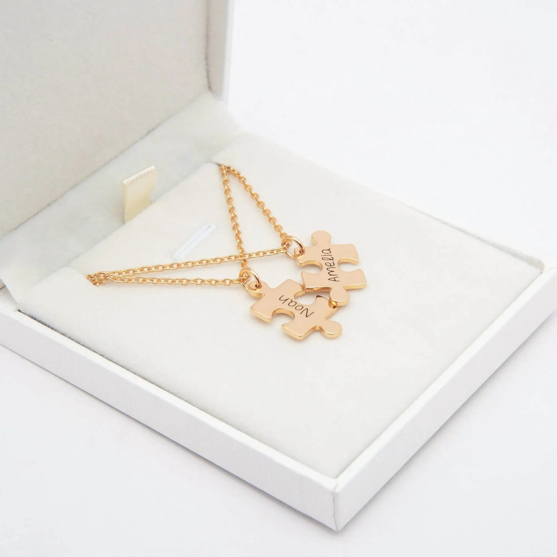 Customize Name Couble Puzzle Necklace - IVORYNN
