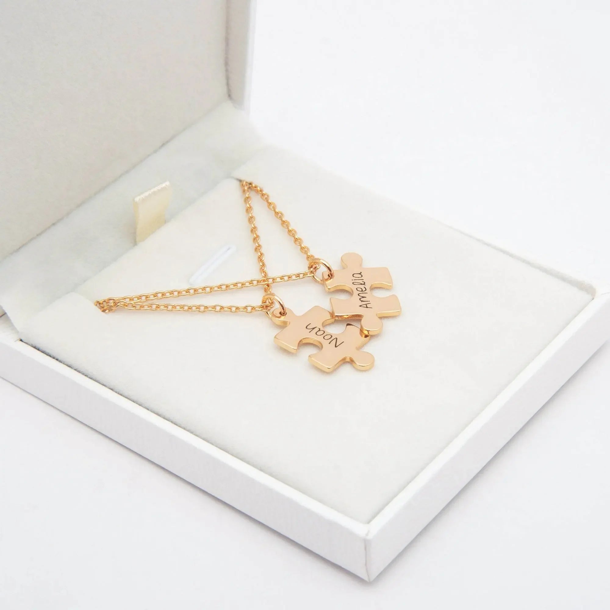 Customize Name Couble Puzzle Necklace - IVORYNN