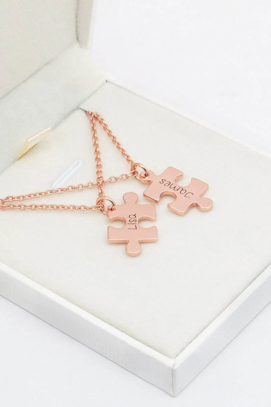 Customize Name Couble Puzzle Necklace - IVORYNN