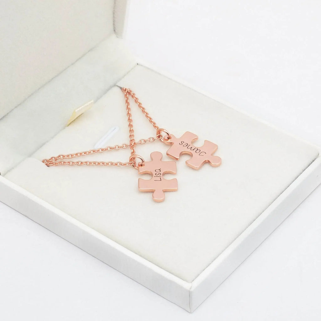 Customize Name Couble Puzzle Necklace - IVORYNN