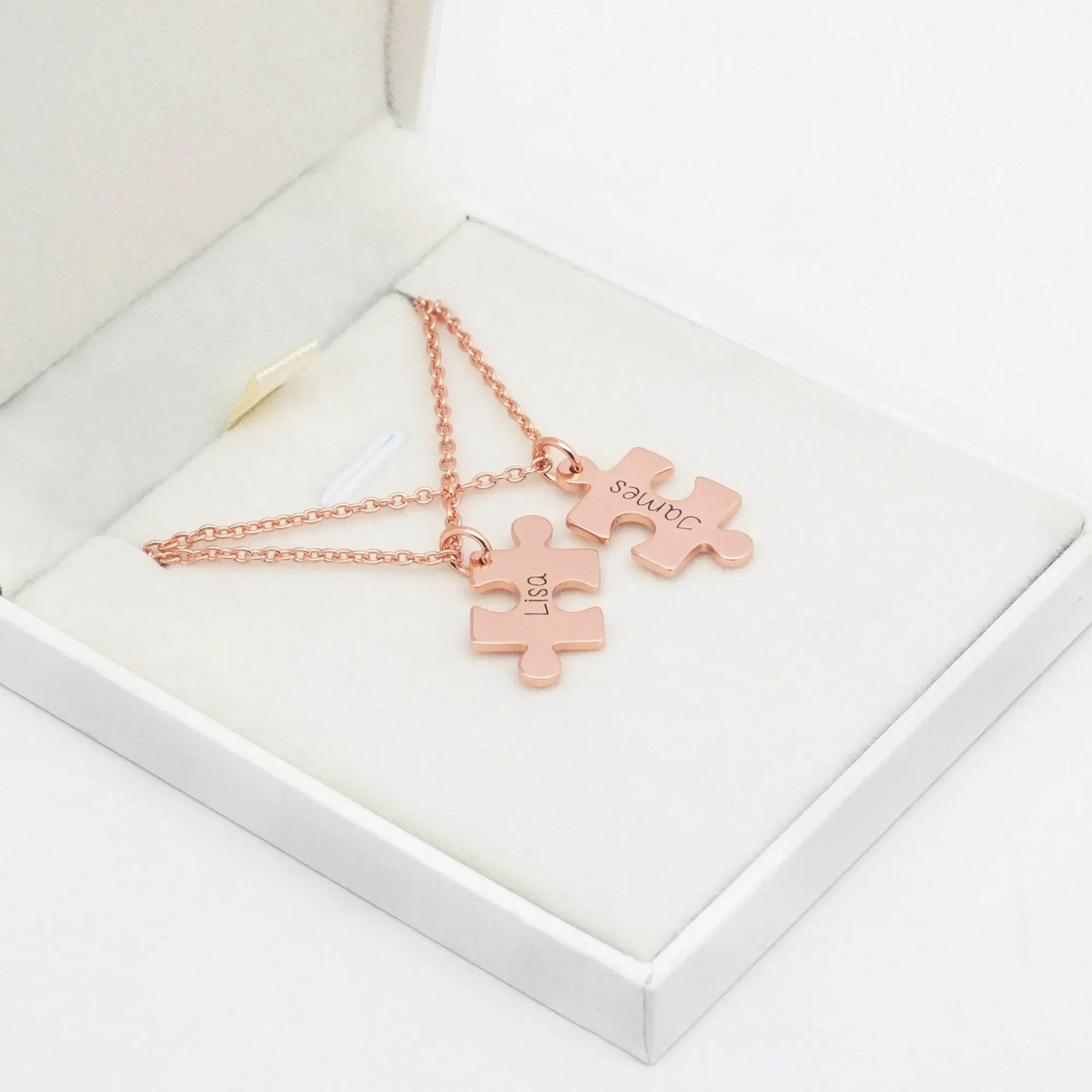Customize Name Couble Puzzle Necklace - IVORYNN