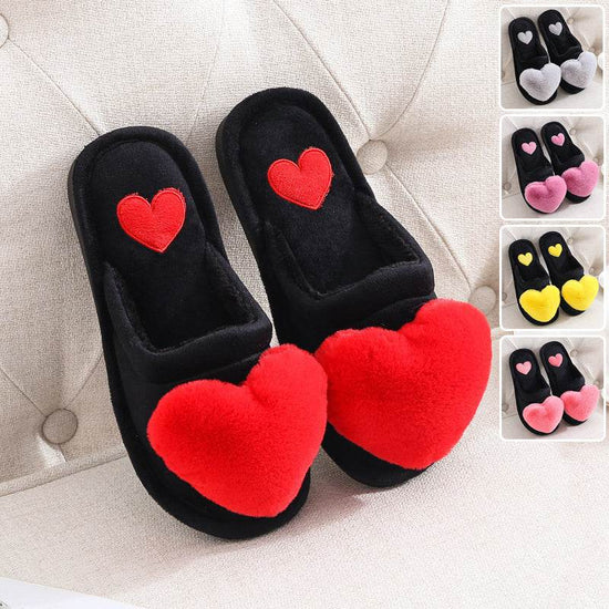 Cute Love Warm Fluffy Winter Home Slipper - IVORYNN