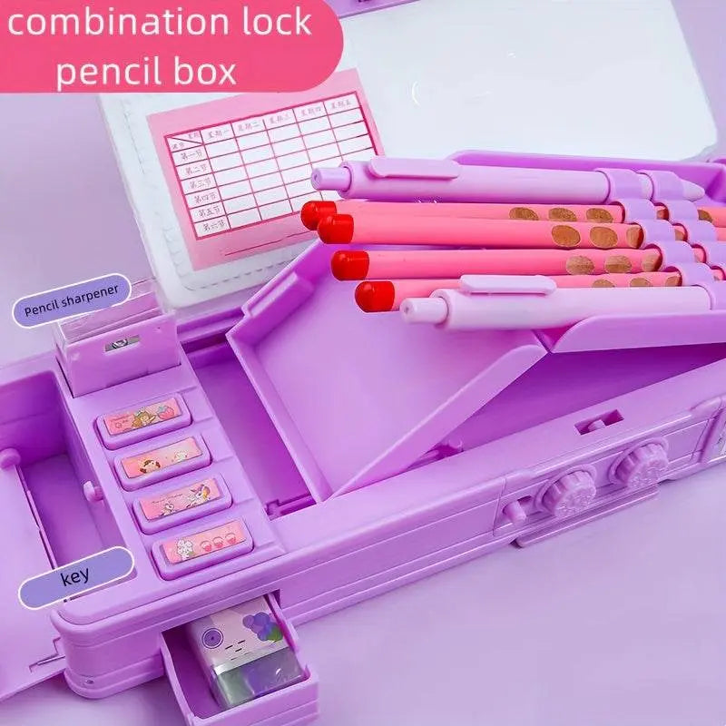Cute Stationery Box Double Layer Pencil Case - IVORYNN