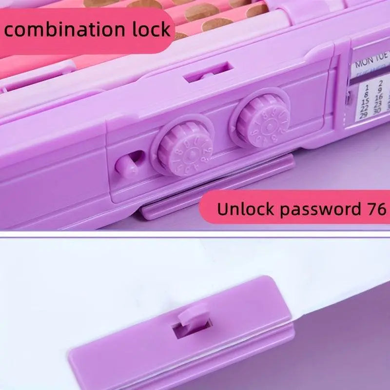 Cute Stationery Box Double Layer Pencil Case - IVORYNN