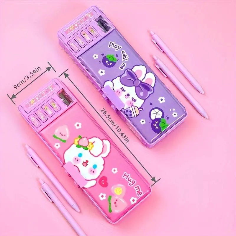 Cute Stationery Box Double Layer Pencil Case - IVORYNN
