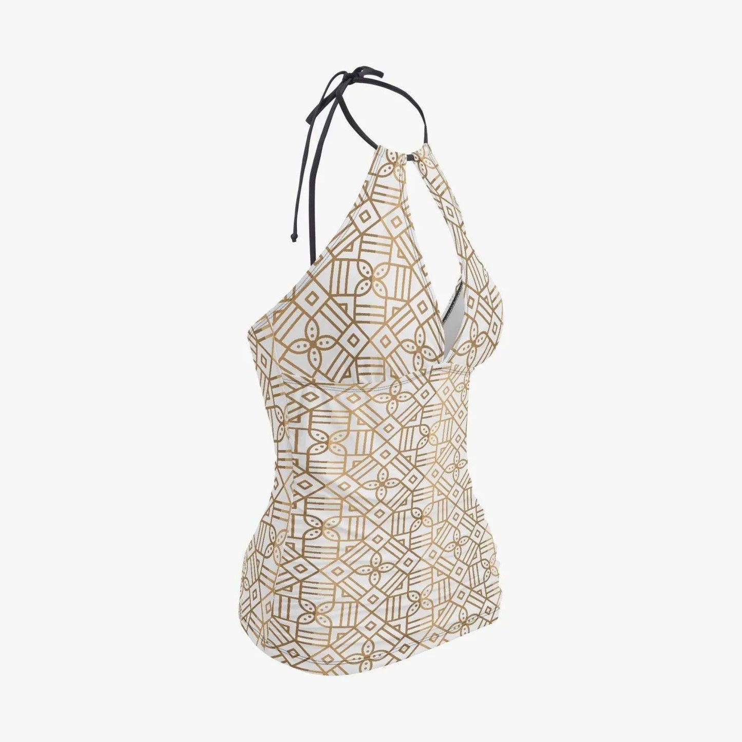 Decoration Two-Piece Tankini Swimsuit - White - IVORYNN