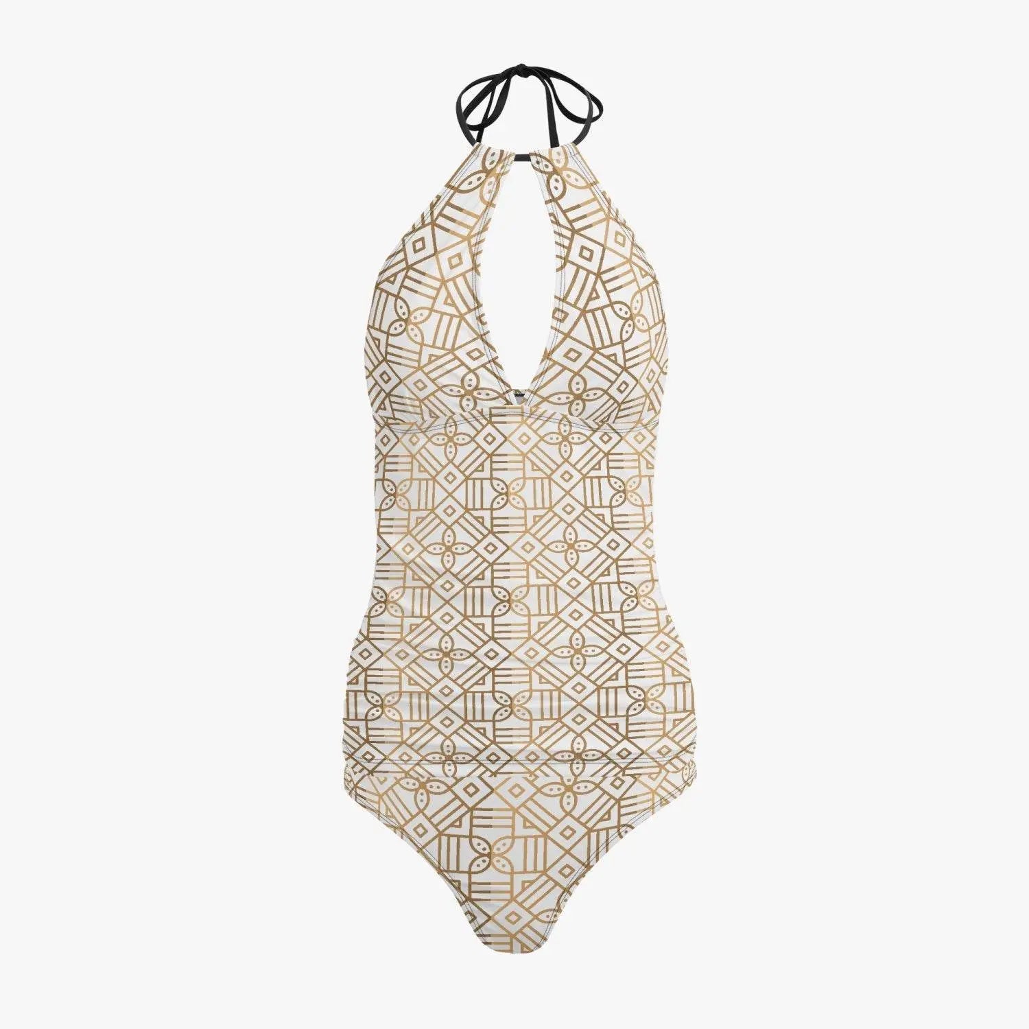 Decoration Two-Piece Tankini Swimsuit - White - IVORYNN