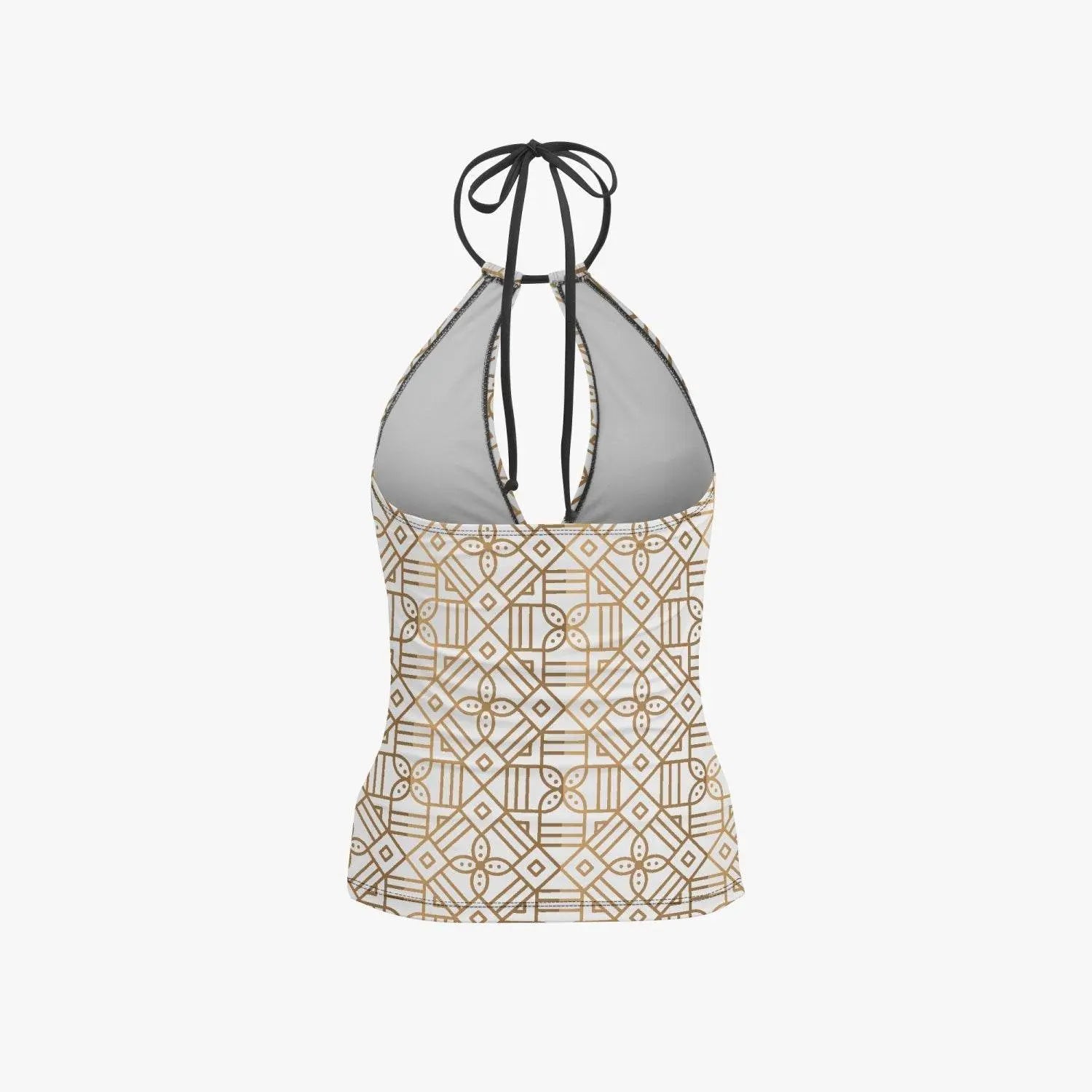 Decoration Two-Piece Tankini Swimsuit - White - IVORYNN