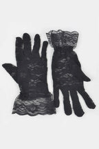 Delicate Lace Black Gloves - IVORYNN