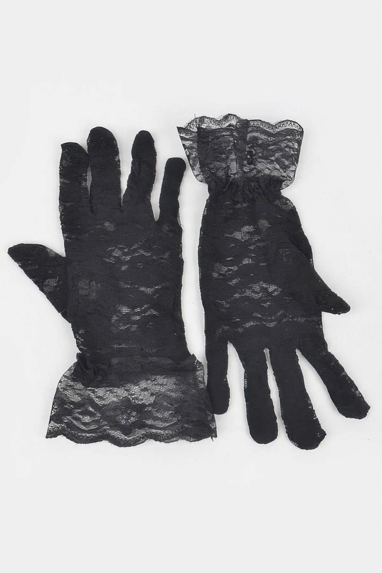 Delicate Lace Black Gloves - IVORYNN