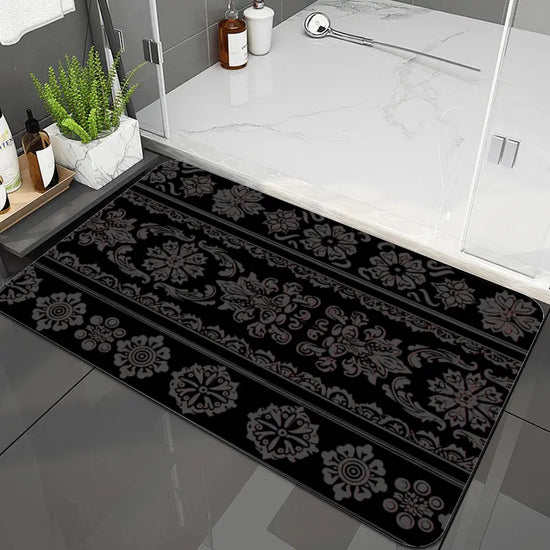 Diatom Mud Mat Diatomite Bath Black Mat - IVORYNN