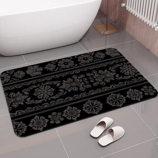 Diatom Mud Mat Diatomite Bath Black Mat - IVORYNN