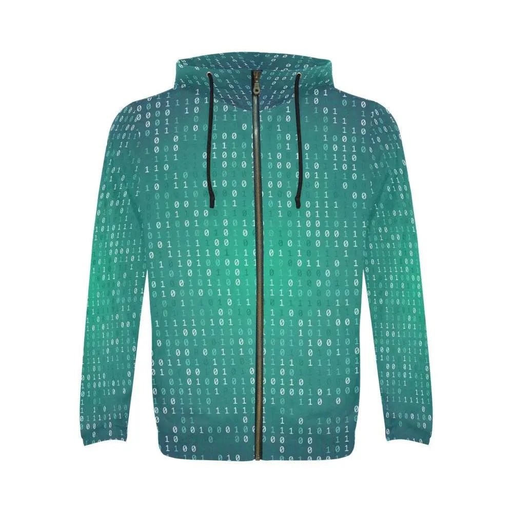 Digital Classic Zip Illuminating Emerald Hoodie - IVORYNN