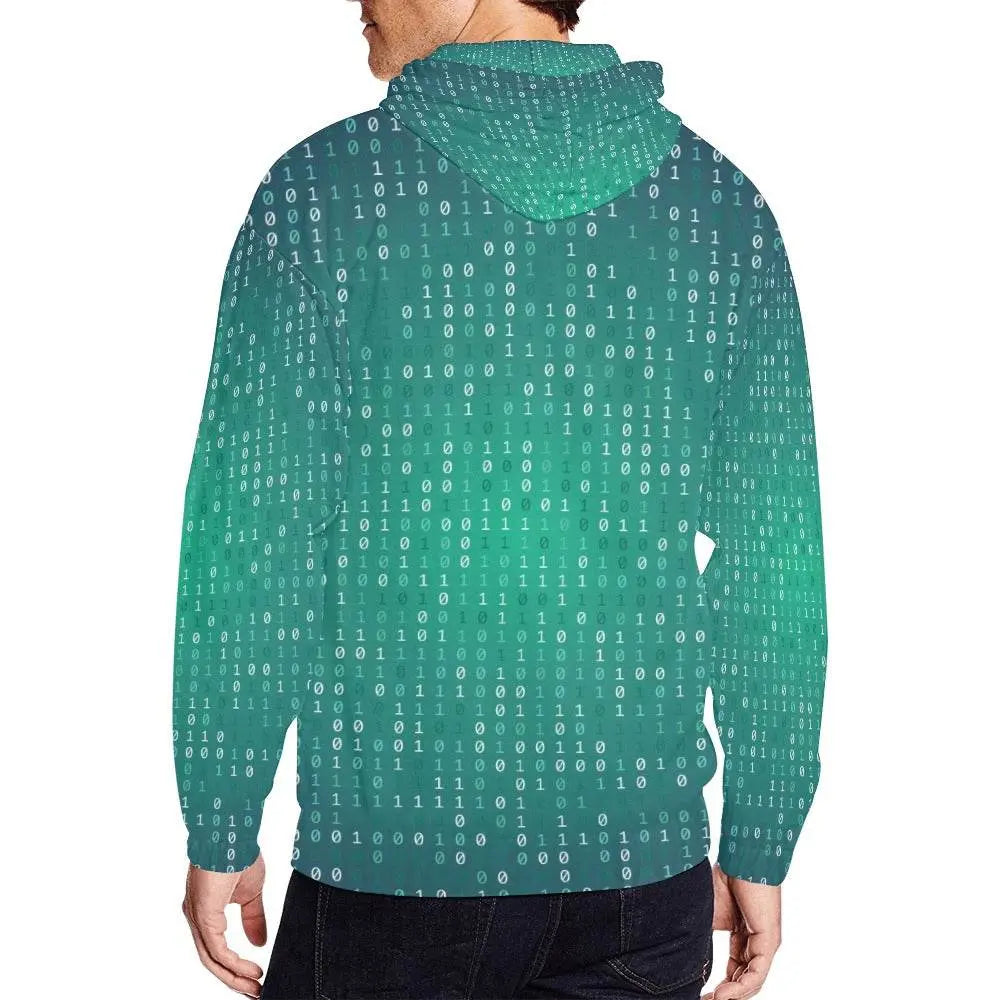 Digital Classic Zip Illuminating Emerald Hoodie - IVORYNN