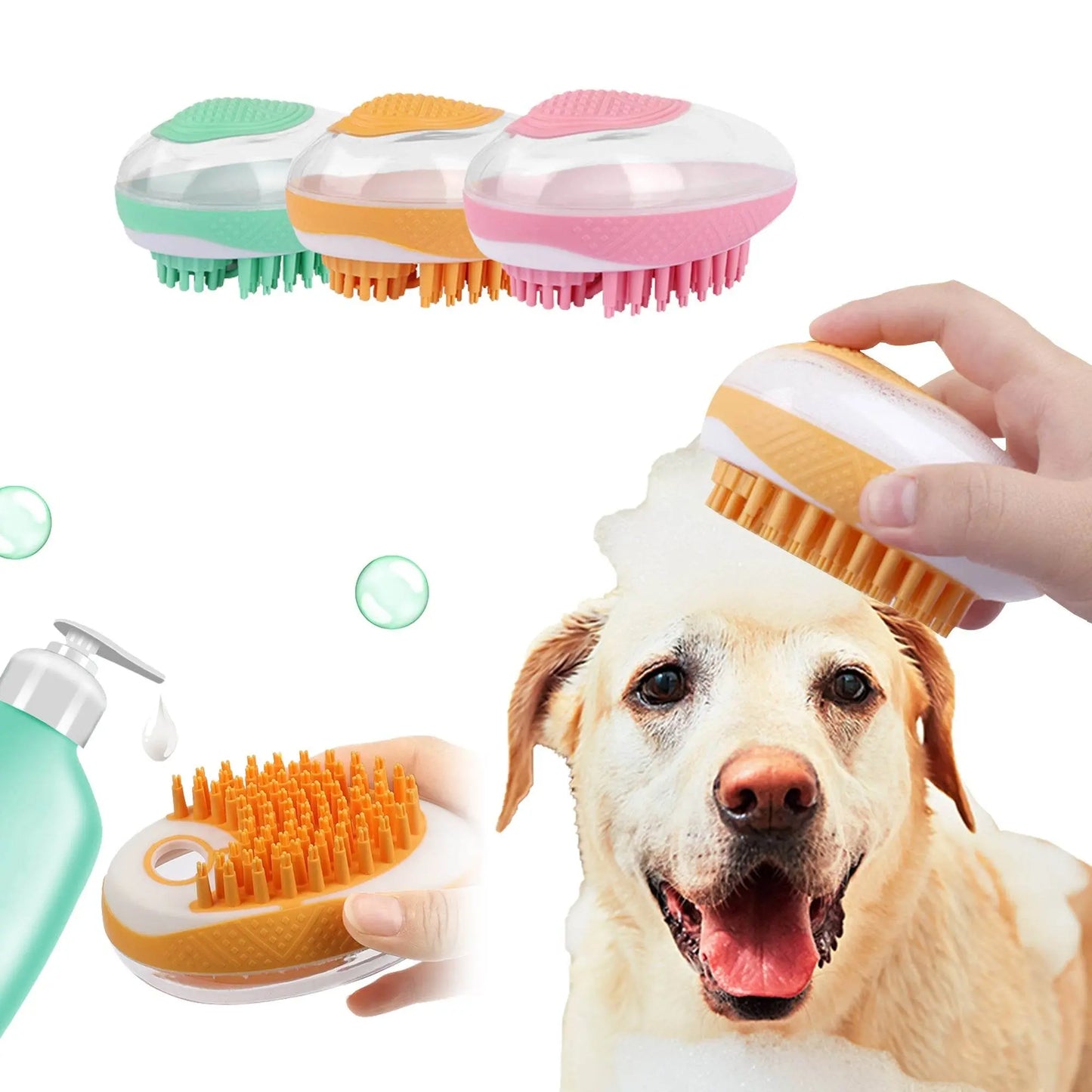 Dog Cat Bath Brush 2-in-1 - IVORYNN