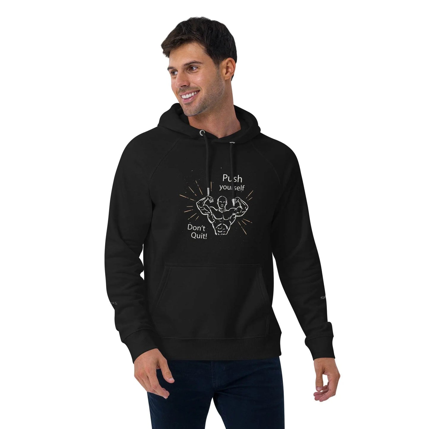 Don't Quit eco raglan Men hoodie - IVORYNN