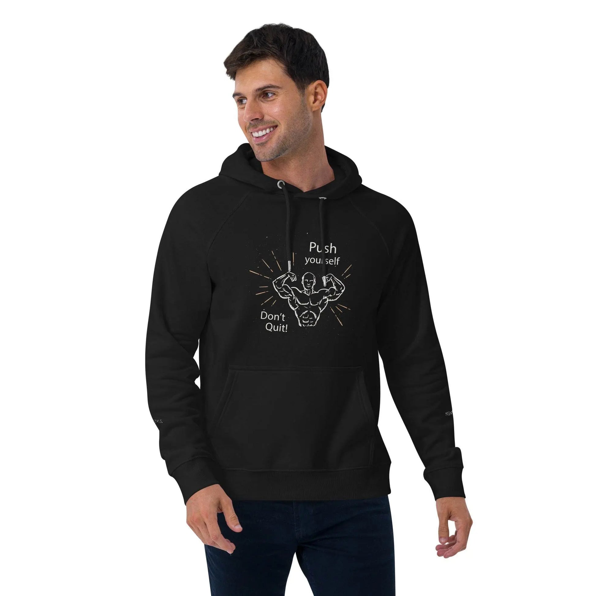 Don't Quit eco raglan Men hoodie - IVORYNN