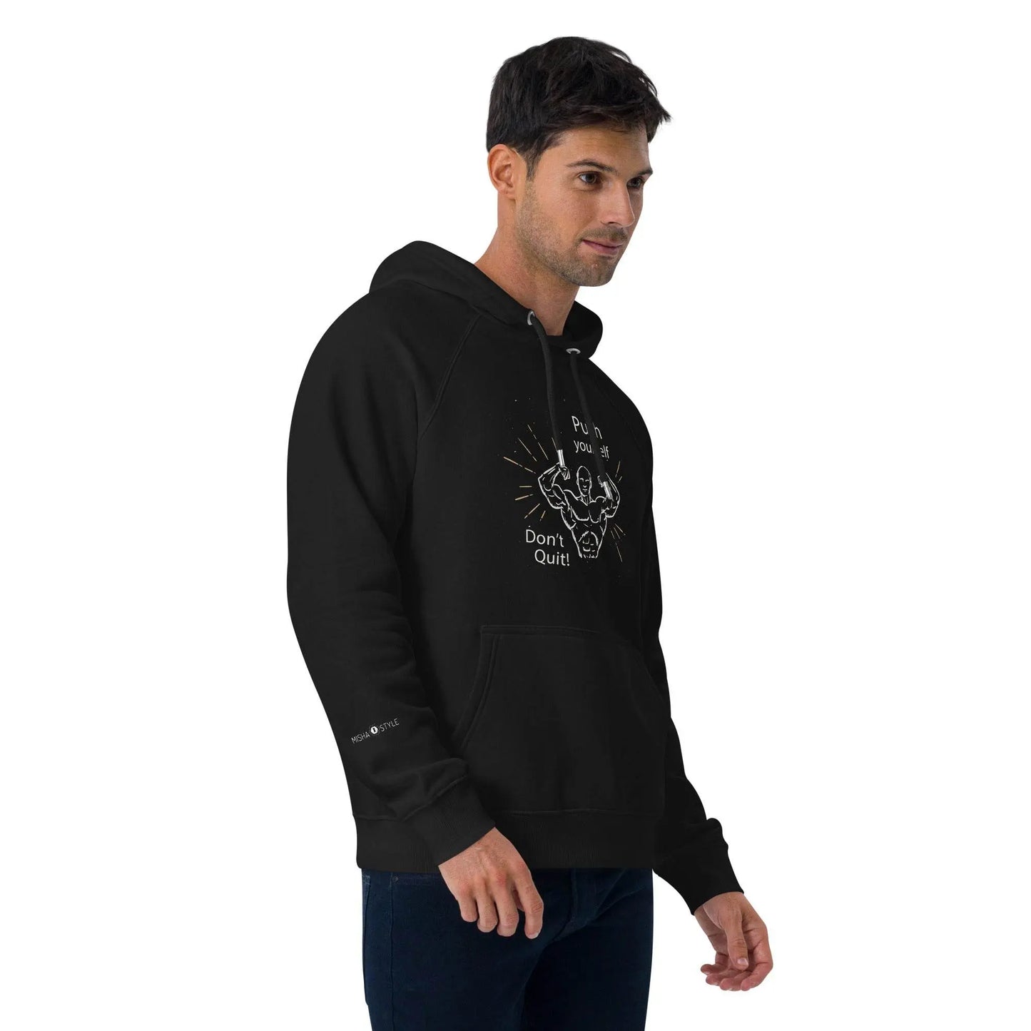 Don't Quit eco raglan Men hoodie - IVORYNN