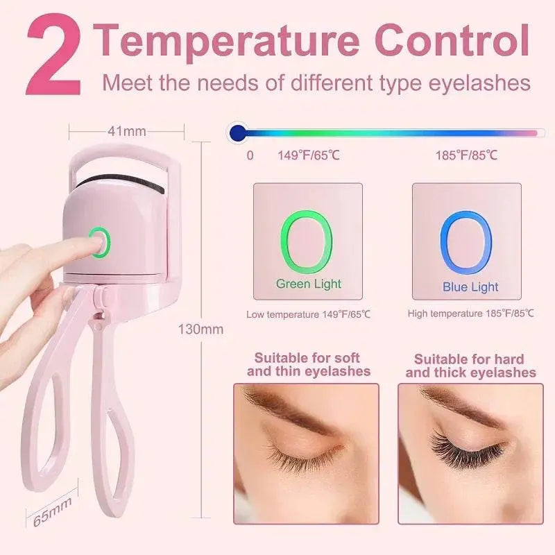 Electric Heated Eyelash Control Charging Curler - IVORYNN
